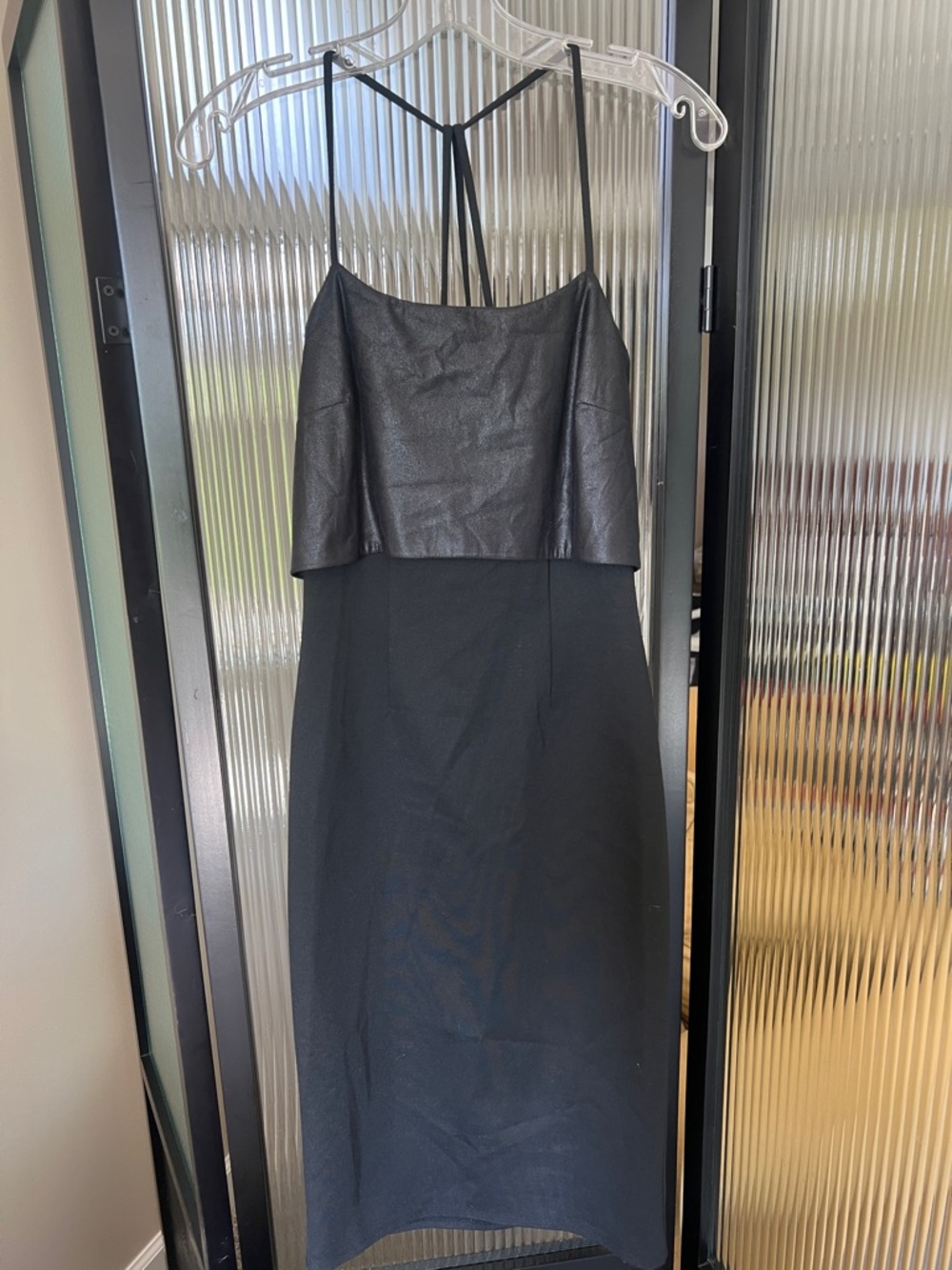 BCBG Black Strappy Midi Dress